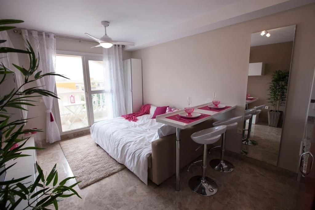 Beau Studio Meuble Avec Vue Mer Almerimar Extérieur photo